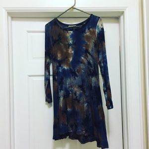 Long Sleeve Piko Style Dress